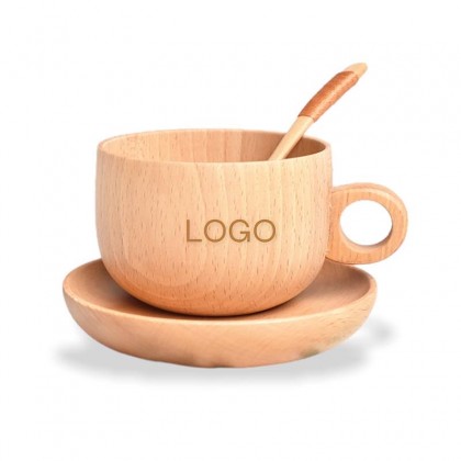 Wooden Tea Cup Set